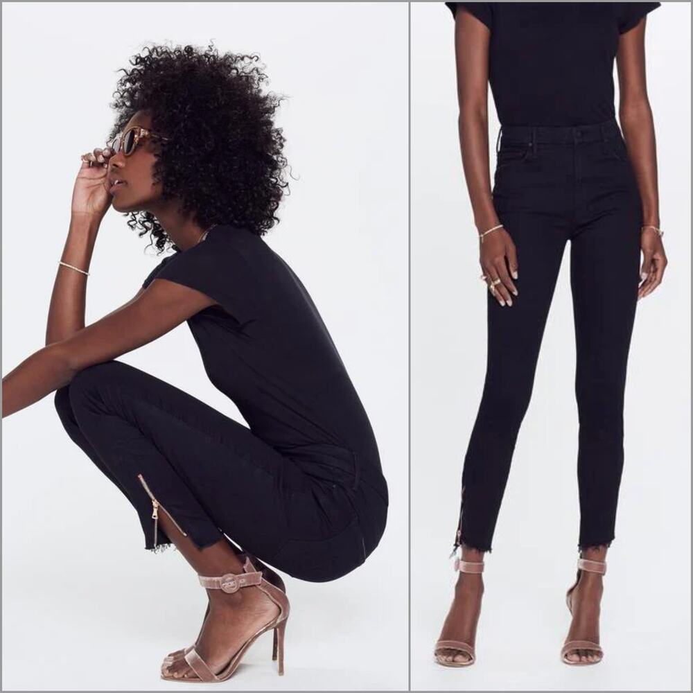 MOTHER denim The Stunner Double Zip Ankle Step Fray Not Guilty sz 26